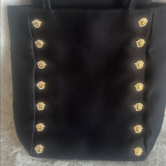 Gianni Versace Rare Crystal Medusa black satin bag - Picture 13 of 15